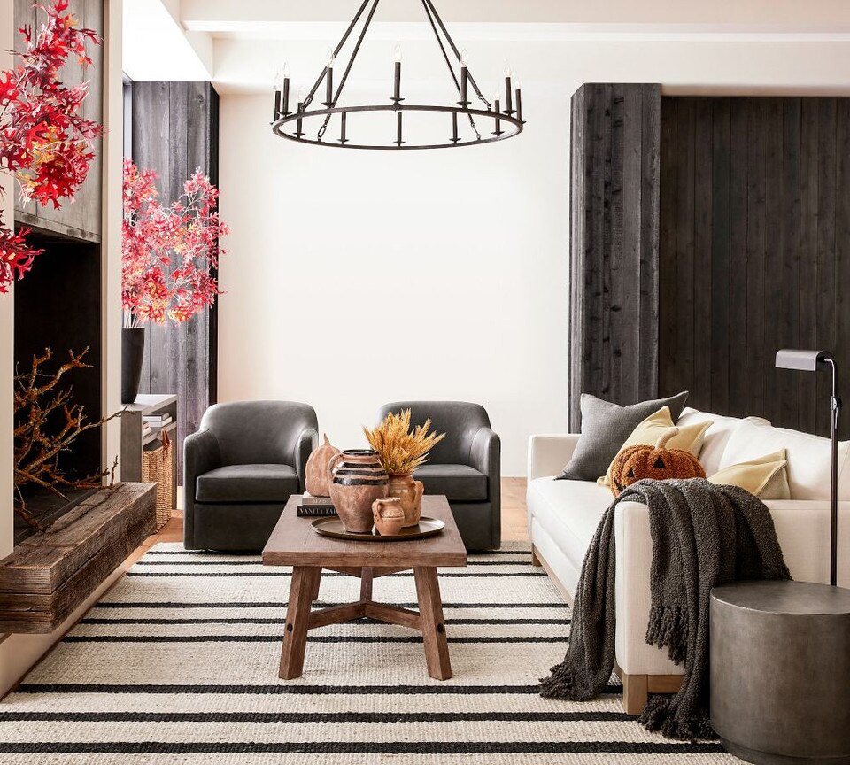 Rustic Farmhouse 137 cm Coffee Table Pottery Barn Australia